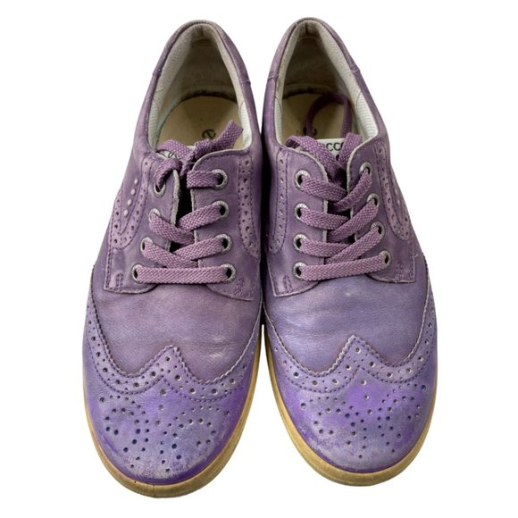 ECCO Women’s Hybrid II Purple Leather Spikeless Golf Shoes Size EU 37/US 6.5-7 - Picture 2 of 8